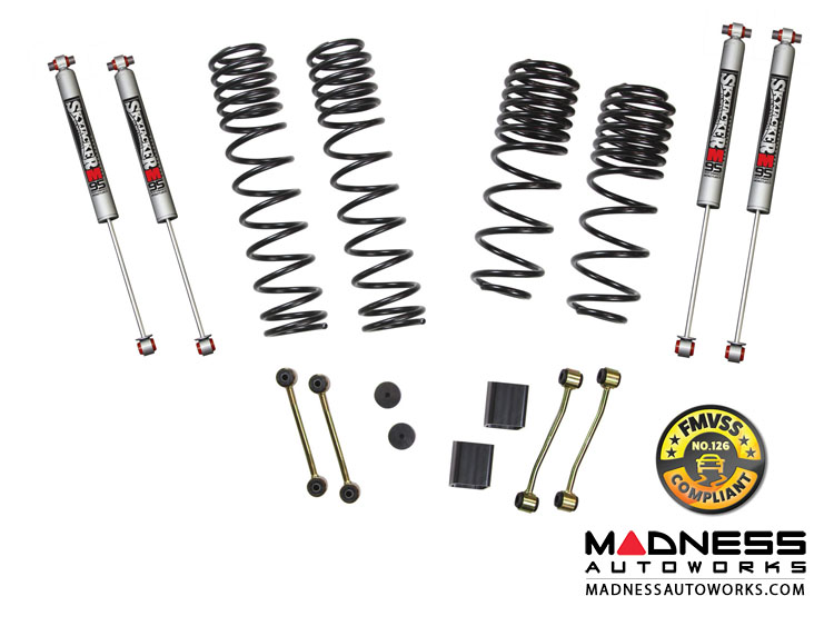 Jeep Wrangler JL Lift Kit w/ Black M95 Shocks -  2 - 2.5" - 2-Door Rubicon - 4WD